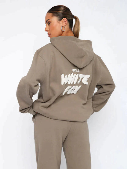 White Fox Sweatpants Set